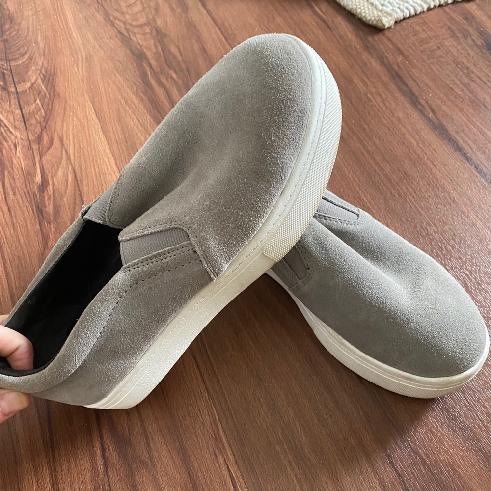 Gray Slip Ons